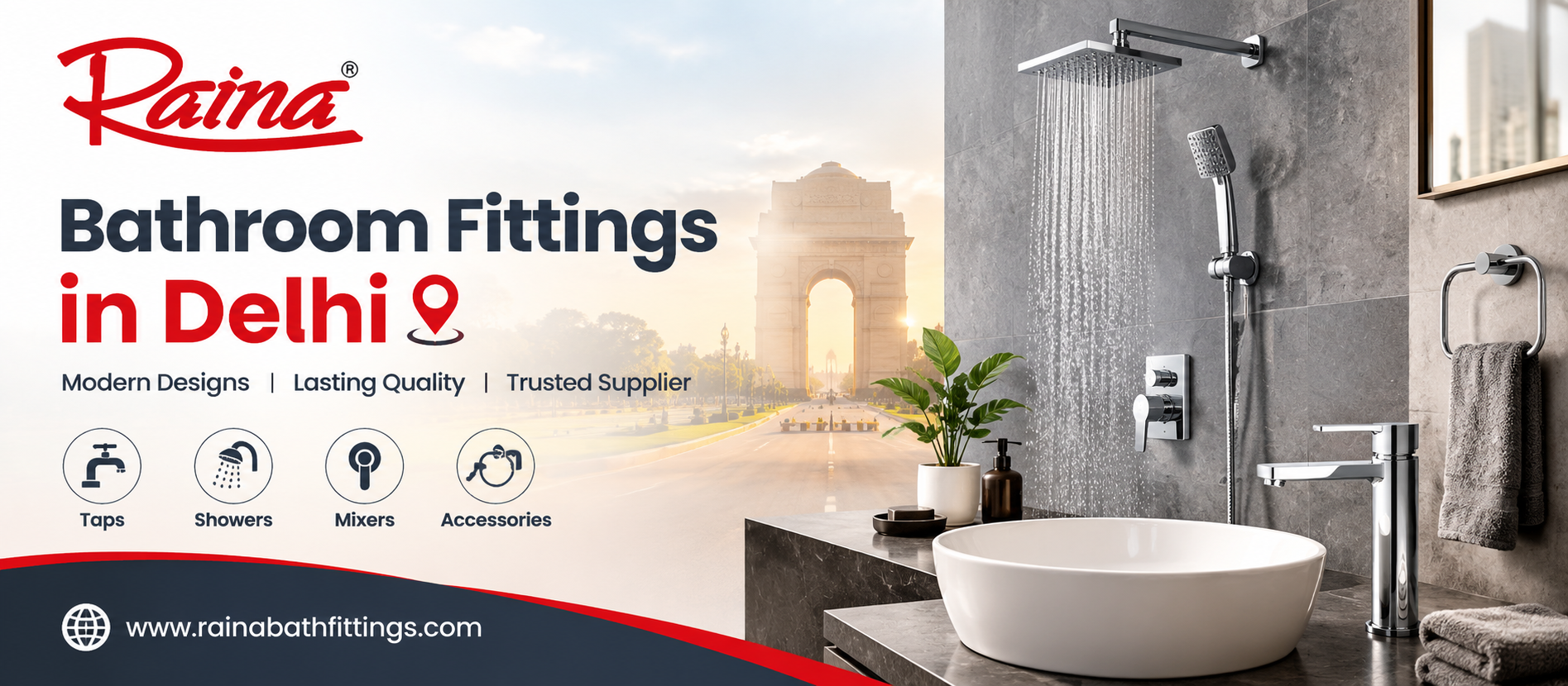 Architectural Bathroom Fittings in Delhi: Selecting Specification-Grade Faucets, Mixers, and Showers